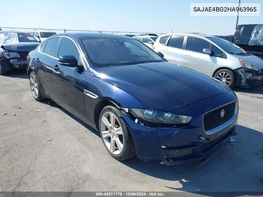 2017 Jaguar Xe 25T Prestige VIN: SAJAE4BG2HA963965 Lot: 40571779