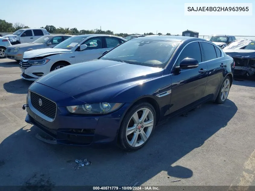 2017 Jaguar Xe 25T Prestige VIN: SAJAE4BG2HA963965 Lot: 40571779