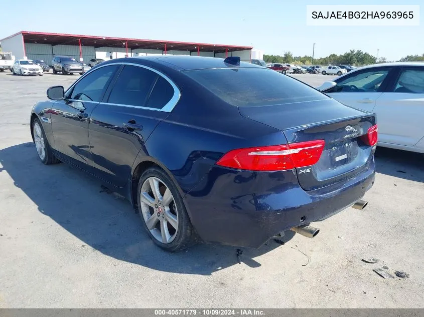 SAJAE4BG2HA963965 2017 Jaguar Xe 25T Prestige