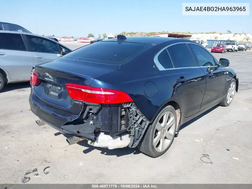 SAJAE4BG2HA963965 2017 Jaguar Xe 25T Prestige