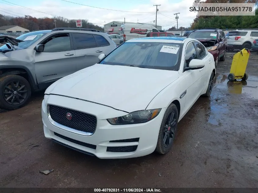 2017 Jaguar Xe 25T Premium VIN: SAJAD4BG5HA951778 Lot: 40792831