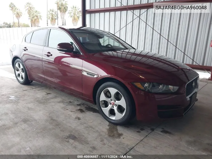 2017 Jaguar Xe 25T VIN: SAJAR4BG0HA960048 Lot: 40806887