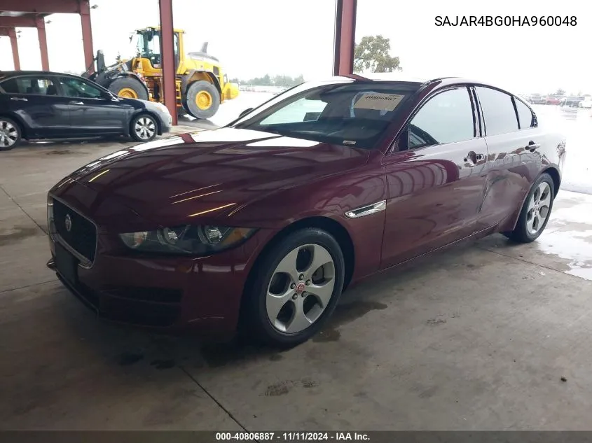 2017 Jaguar Xe 25T VIN: SAJAR4BG0HA960048 Lot: 40806887