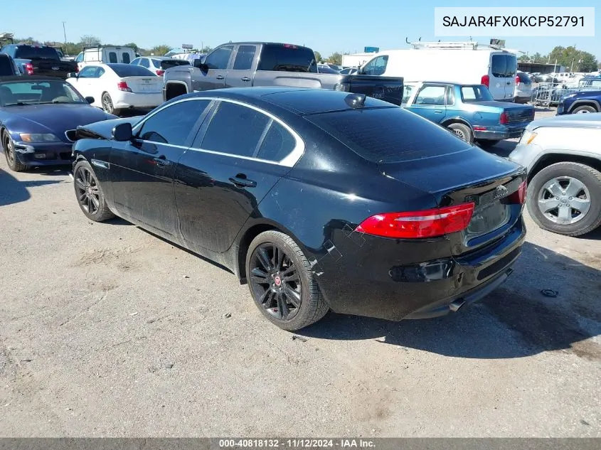 2019 Jaguar Xe 25T VIN: SAJAR4FX0KCP52791 Lot: 40818132