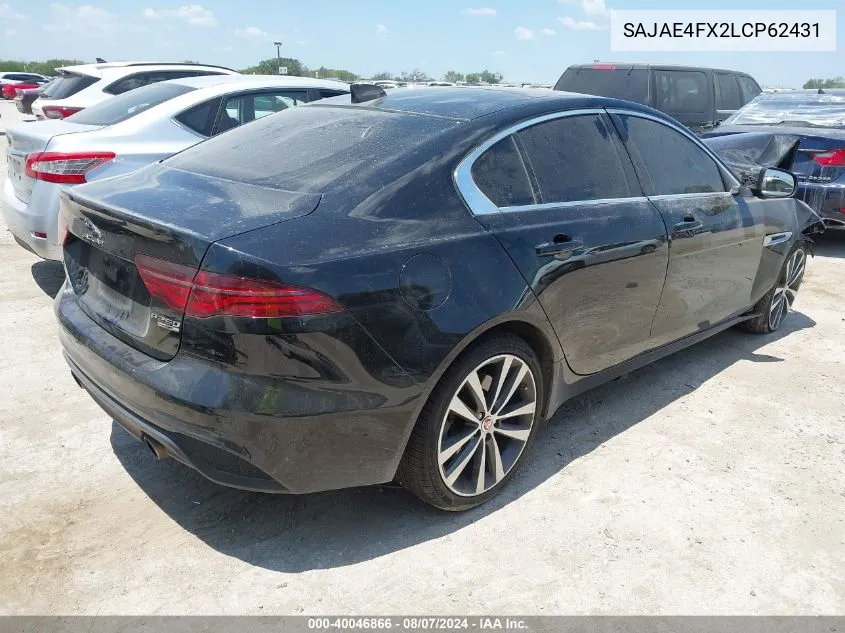 2020 Jaguar Xe S Rwd Automatic VIN: SAJAE4FX2LCP62431 Lot: 40046866