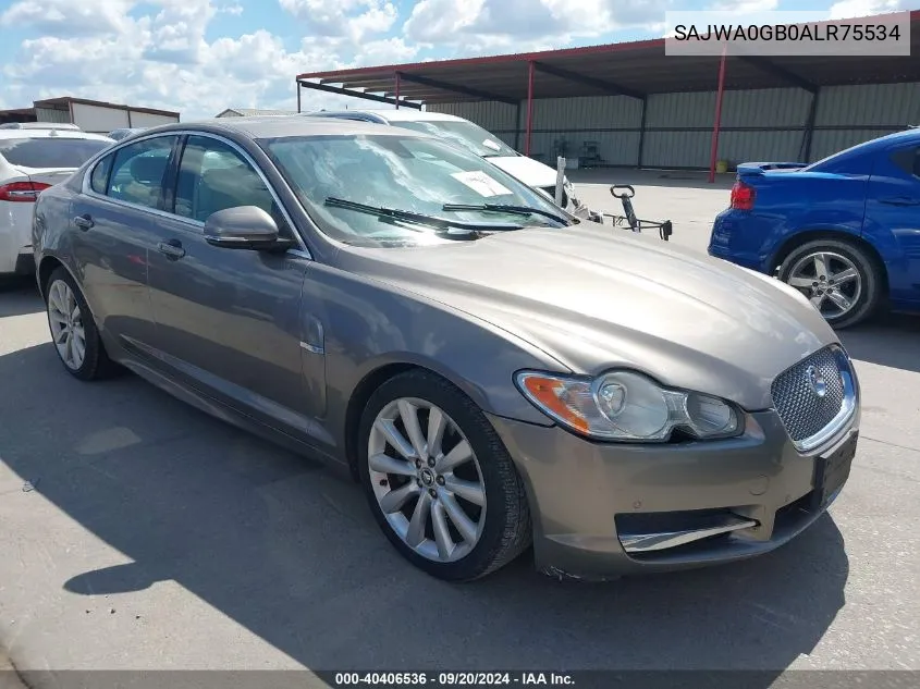 2010 Jaguar Xf Premium VIN: SAJWA0GB0ALR75534 Lot: 40406536