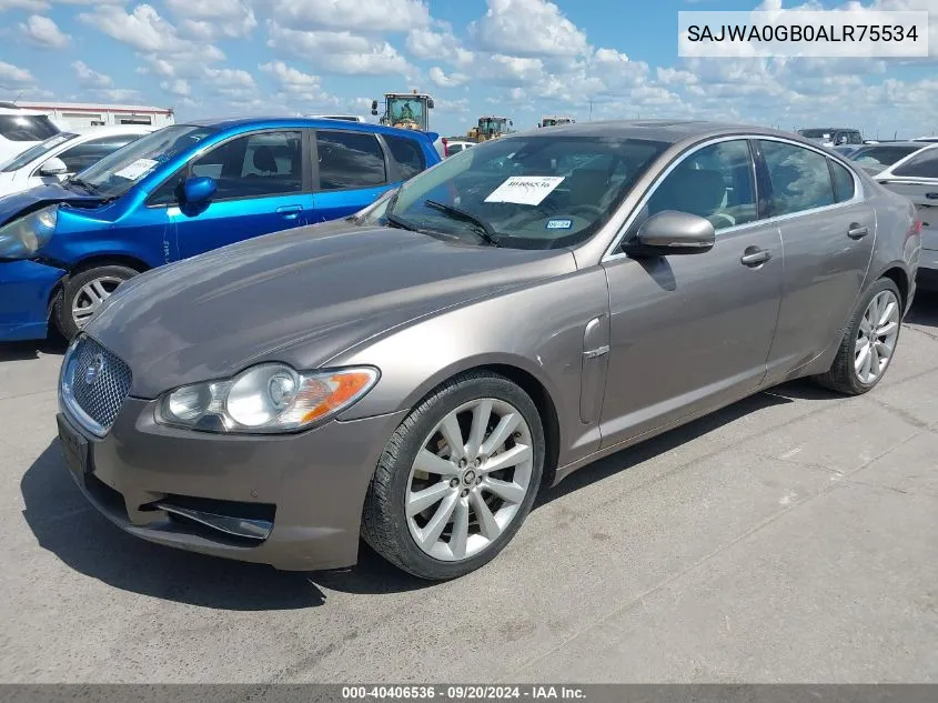 2010 Jaguar Xf Premium VIN: SAJWA0GB0ALR75534 Lot: 40406536