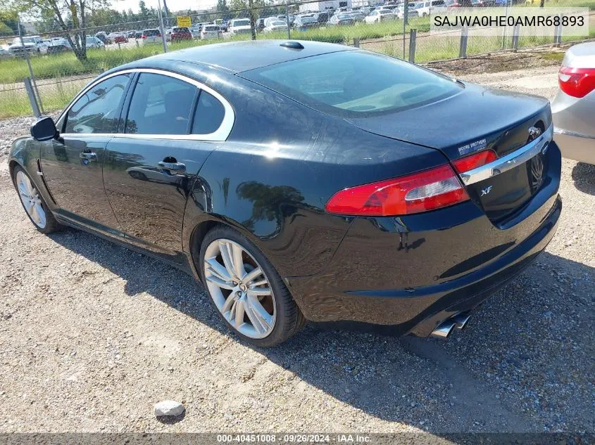 2010 Jaguar Xf Supercharged VIN: SAJWA0HE0AMR68893 Lot: 40451008