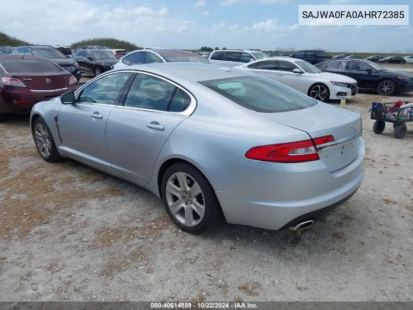 2010 Jaguar Xf VIN: SAJWA0FA0AHR72385 Lot: 40614859