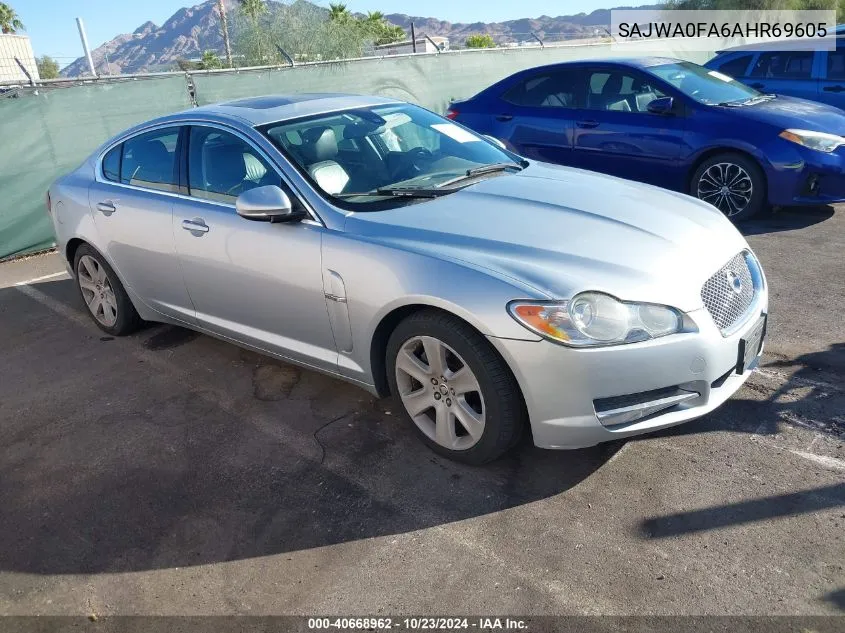 2010 Jaguar Xf VIN: SAJWA0FA6AHR69605 Lot: 40668962