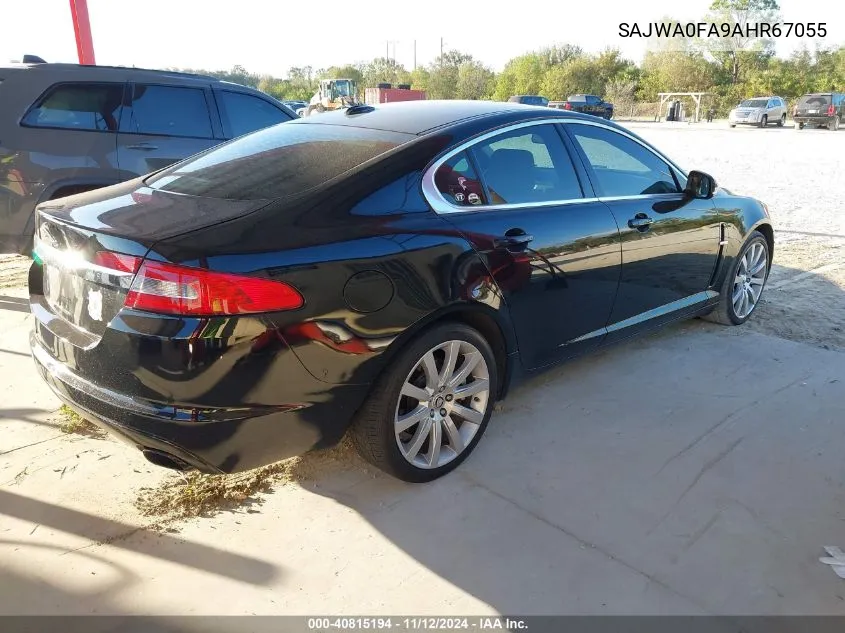 2010 Jaguar Xf VIN: SAJWA0FA9AHR67055 Lot: 40815194