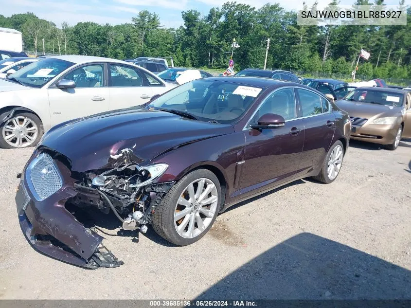 2011 Jaguar Xf Premium VIN: SAJWA0GB1BLR85927 Lot: 39685136