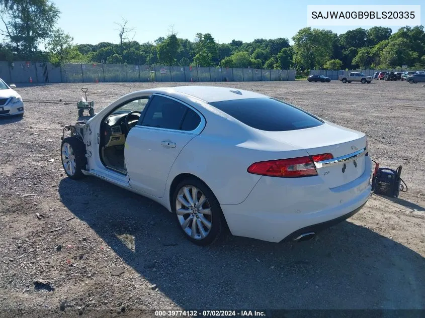 2011 Jaguar Xf Premium VIN: SAJWA0GB9BLS20335 Lot: 39774132