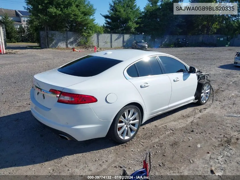 2011 Jaguar Xf Premium VIN: SAJWA0GB9BLS20335 Lot: 39774132