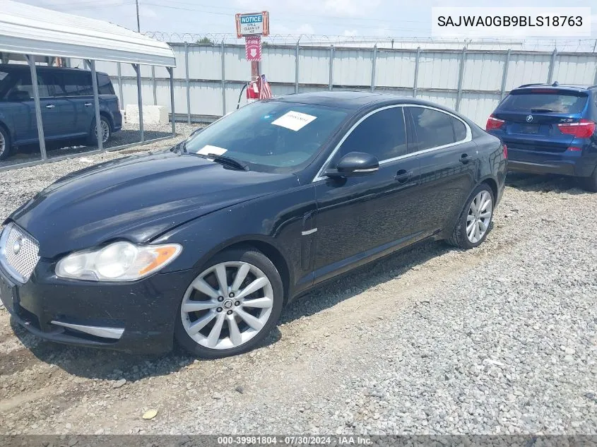 2011 Jaguar Xf Premium VIN: SAJWA0GB9BLS18763 Lot: 39981804