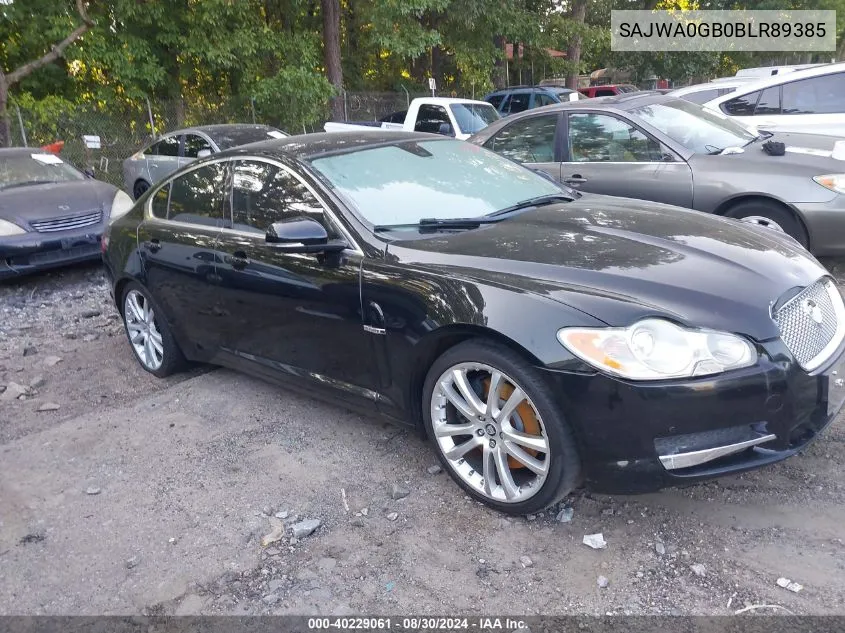 2011 Jaguar Xf Premium VIN: SAJWA0GB0BLR89385 Lot: 40229061