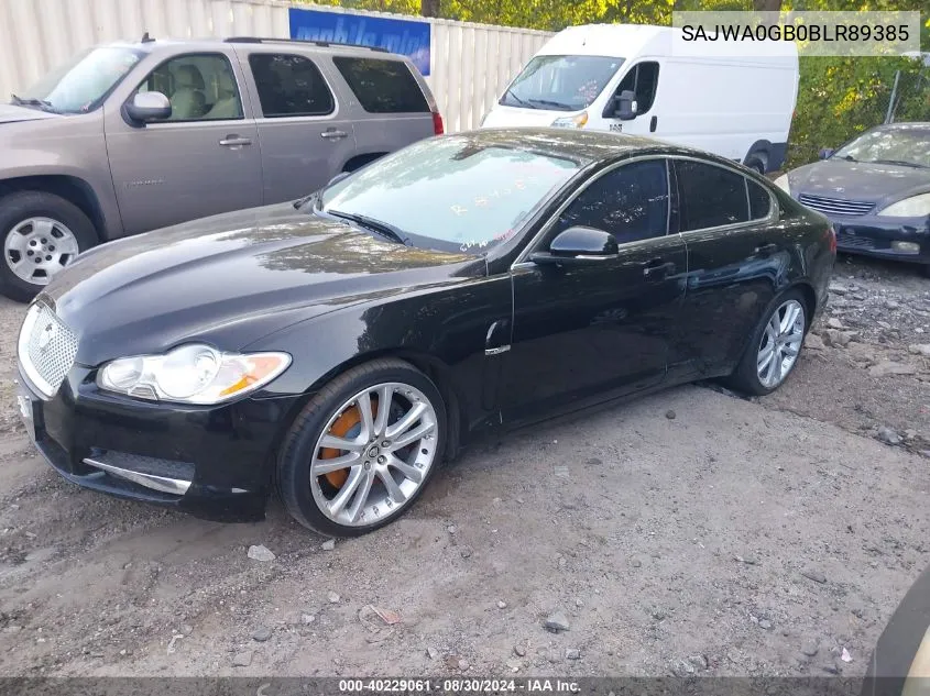 2011 Jaguar Xf Premium VIN: SAJWA0GB0BLR89385 Lot: 40229061