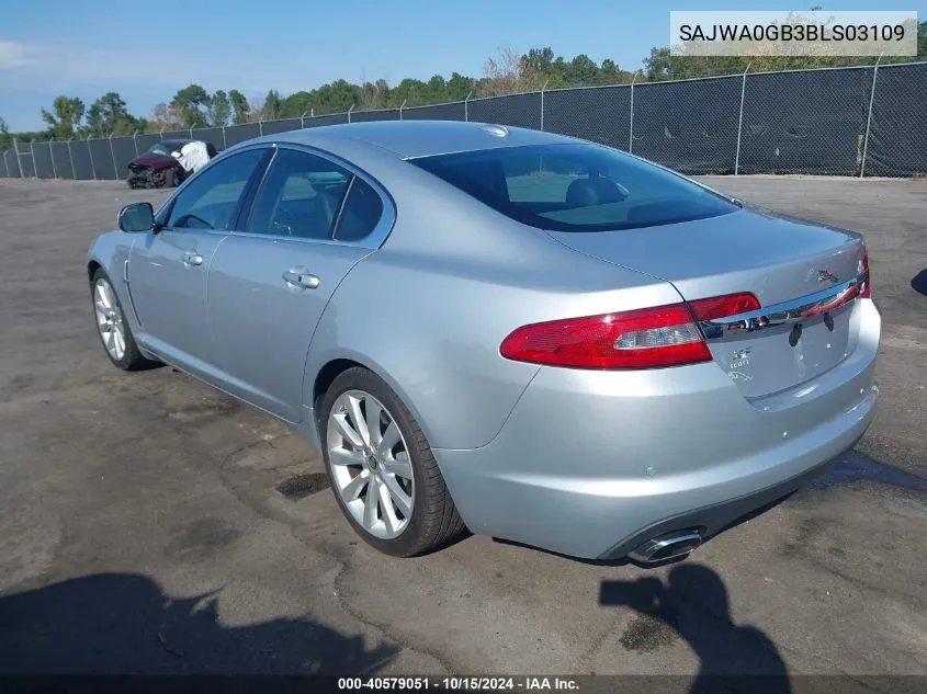 SAJWA0GB3BLS03109 2011 Jaguar Xf Premium