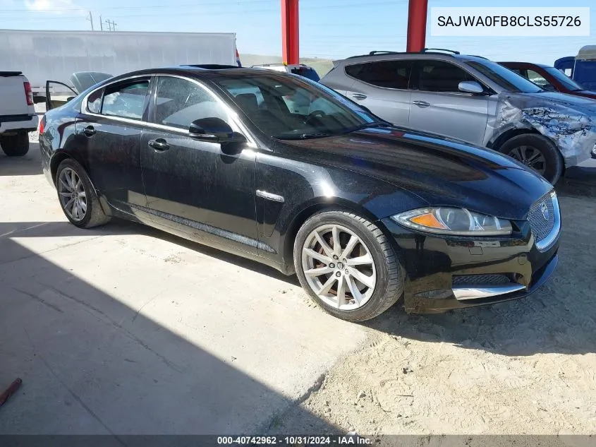 2012 Jaguar Xf VIN: SAJWA0FB8CLS55726 Lot: 40742962