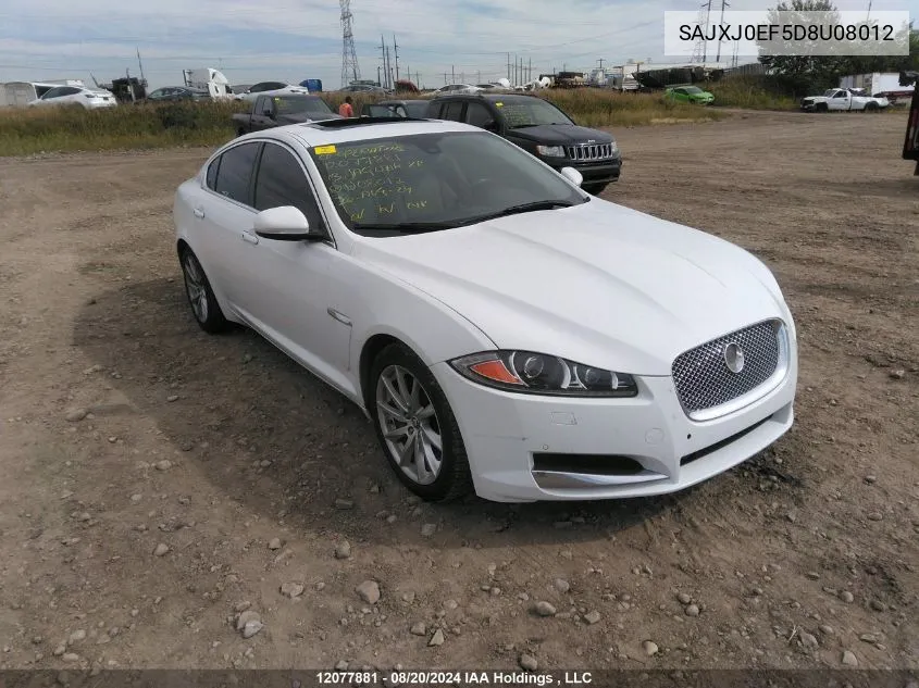 2013 Jaguar Xf VIN: SAJXJ0EF5D8U08012 Lot: 12077881