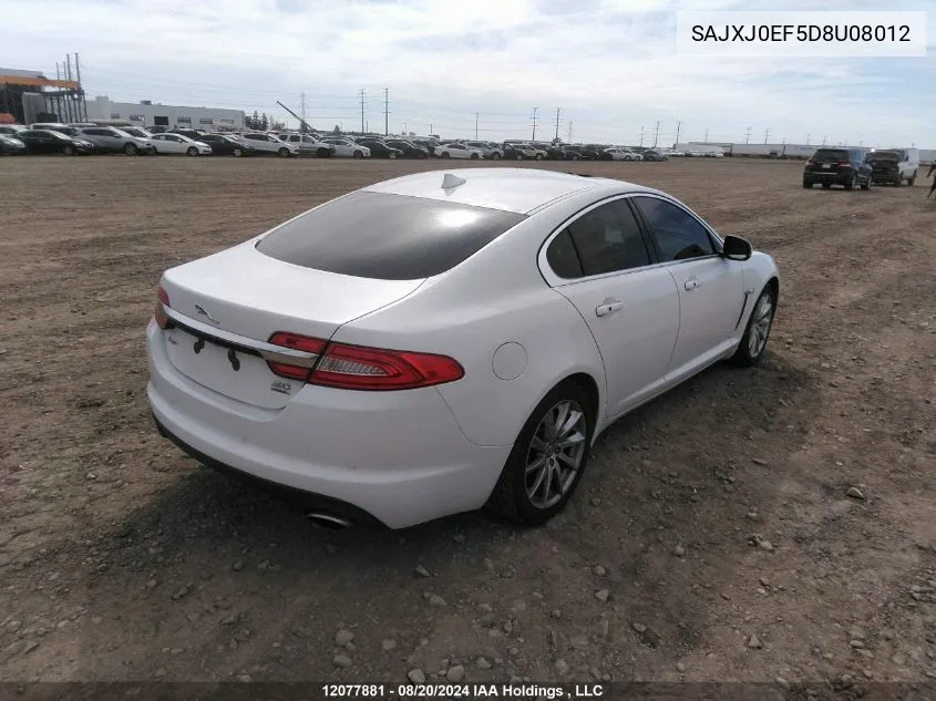 2013 Jaguar Xf VIN: SAJXJ0EF5D8U08012 Lot: 12077881