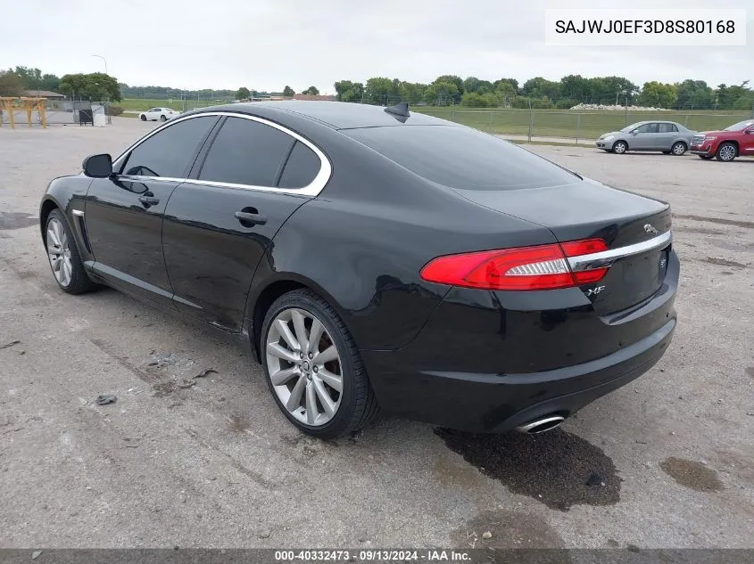 2013 Jaguar Xf VIN: SAJWJ0EF3D8S80168 Lot: 40332473