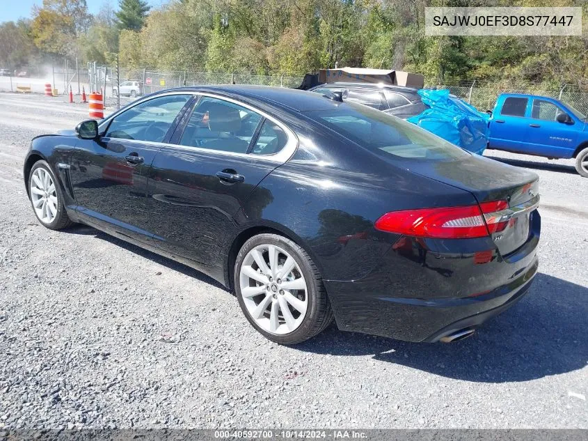 2013 Jaguar Xf V6 Sc VIN: SAJWJ0EF3D8S77447 Lot: 40592700