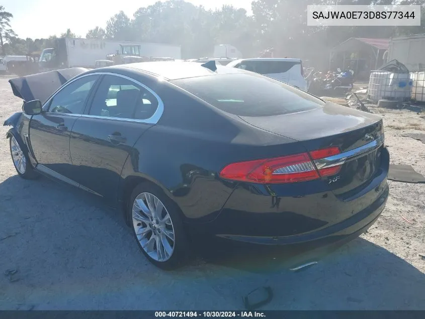 2013 Jaguar Xf V6 Sc VIN: SAJWA0E73D8S77344 Lot: 40721494