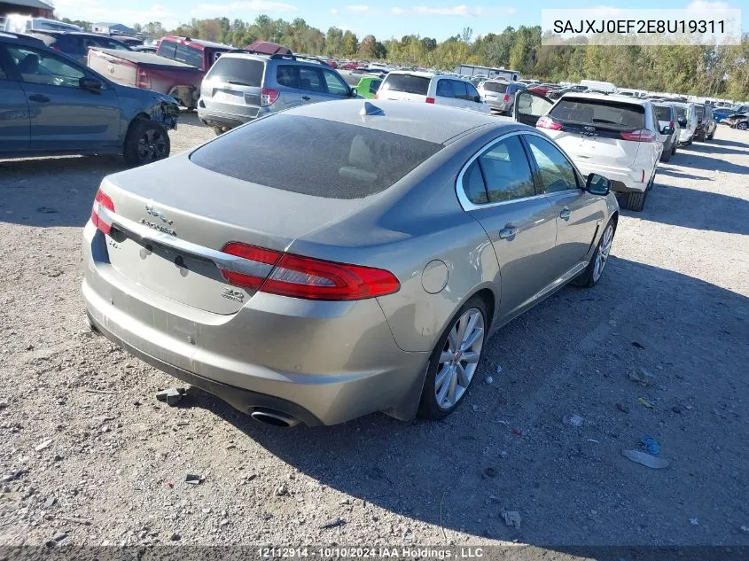 2014 Jaguar Xf VIN: SAJXJ0EF2E8U19311 Lot: 12112914