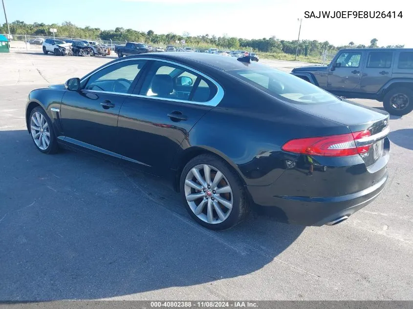 2014 Jaguar Xf V6 Sc VIN: SAJWJ0EF9E8U26414 Lot: 40802388