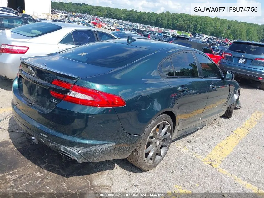 SAJWA0F71F8U74756 2015 Jaguar Xf 3.0 Portfolio/3.0 Sport