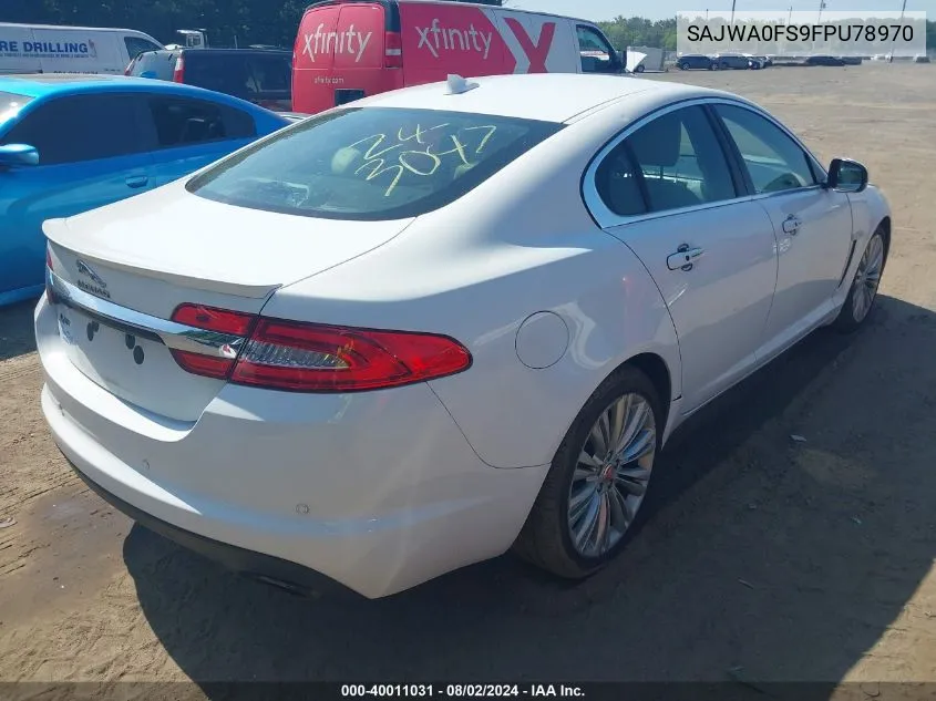 2015 Jaguar Xf 2.0T Premium VIN: SAJWA0FS9FPU78970 Lot: 40011031