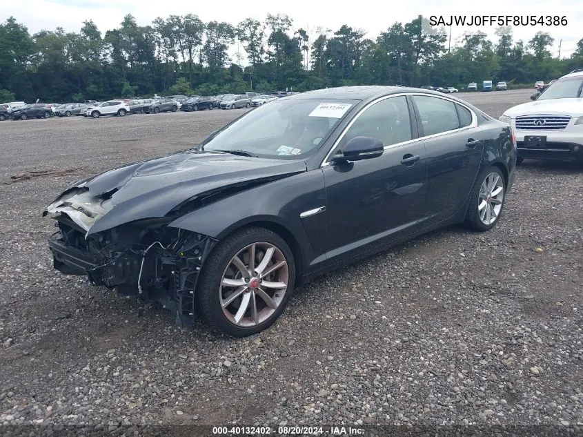 2015 Jaguar Xf 3.0 Sport Awd VIN: SAJWJ0FF5F8U54386 Lot: 40132402