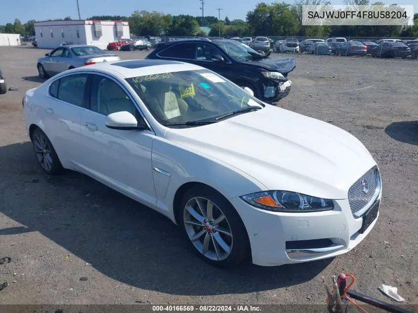 2015 Jaguar Xf 3.0 Portfolio/3.0 Sport VIN: SAJWJ0FF4F8U58204 Lot: 40166569