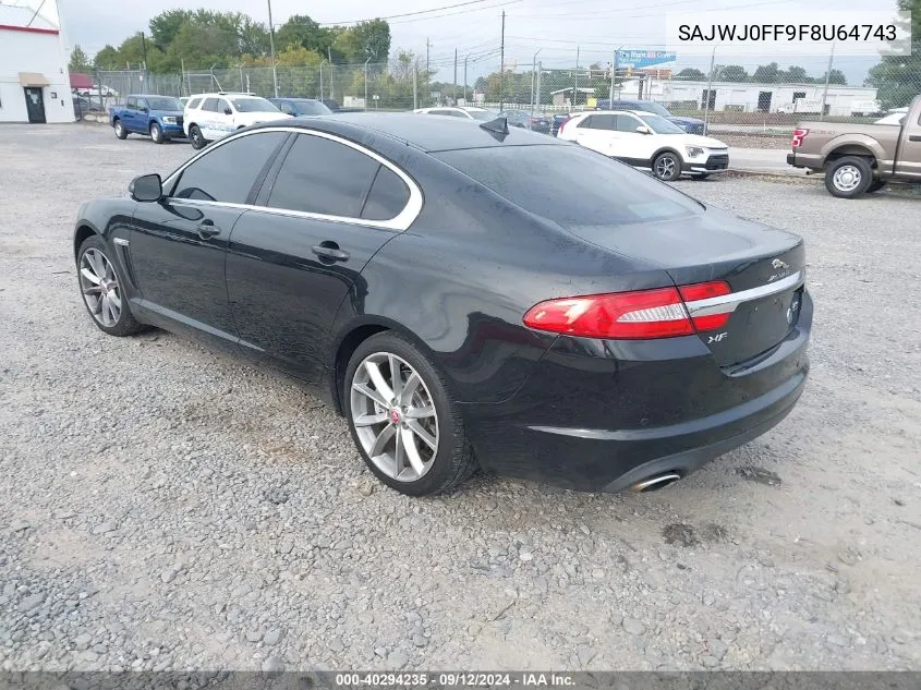 2015 Jaguar Xf 3.0 Portfolio/3.0 Sport VIN: SAJWJ0FF9F8U64743 Lot: 40294235