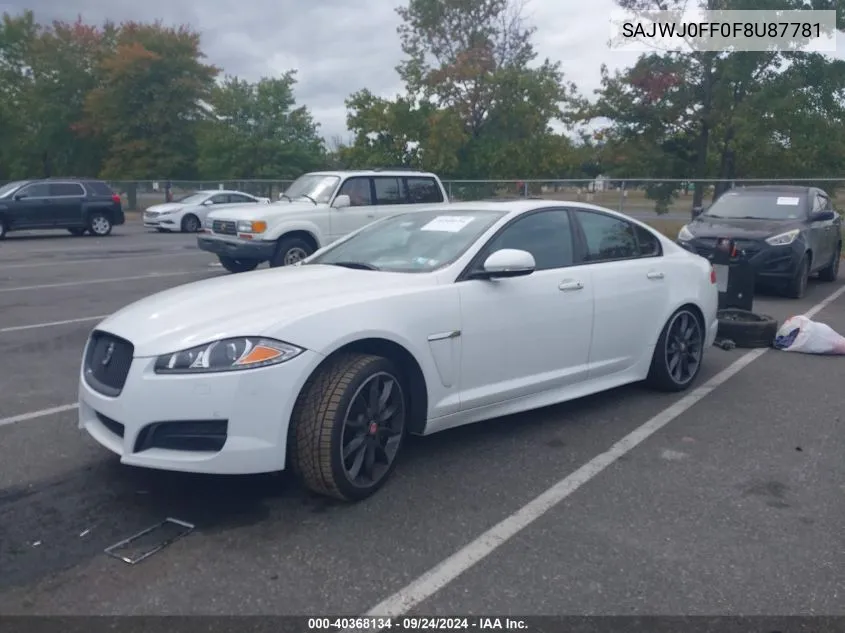 2015 Jaguar Xf 3.0 Portfolio/3.0 Sport VIN: SAJWJ0FF0F8U87781 Lot: 40368134