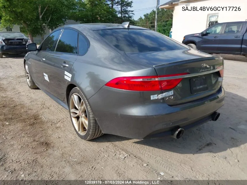 SAJBL4BV6GCY17726 2016 Jaguar Xf