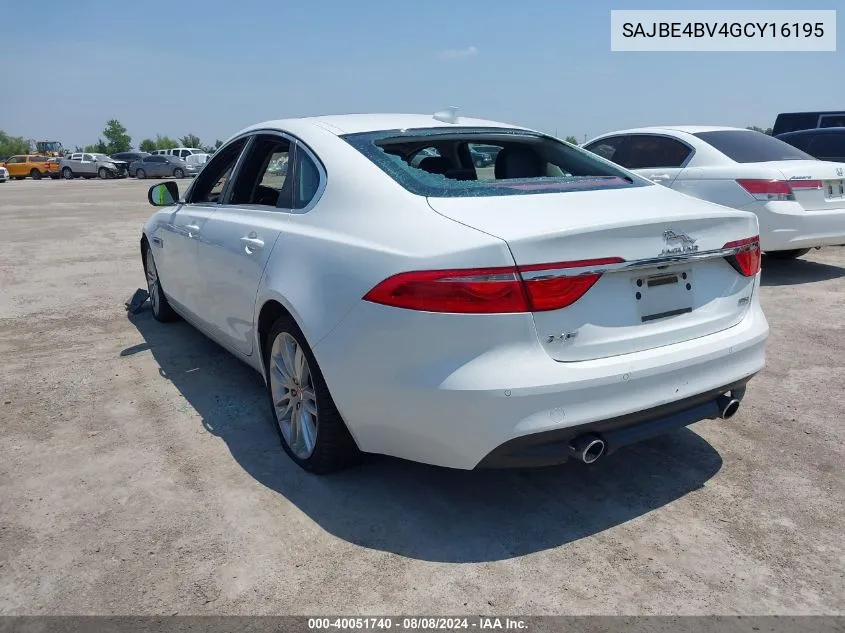 2016 Jaguar Xf 35T Prestige VIN: SAJBE4BV4GCY16195 Lot: 40051740