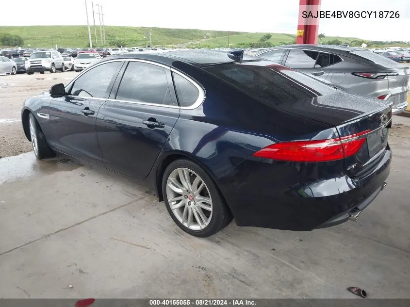 2016 Jaguar Xf Prestige VIN: SAJBE4BV8GCY18726 Lot: 40155055