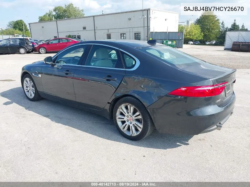 2017 Jaguar Xf 35T Premium VIN: SAJBJ4BV7HCY26670 Lot: 40142713