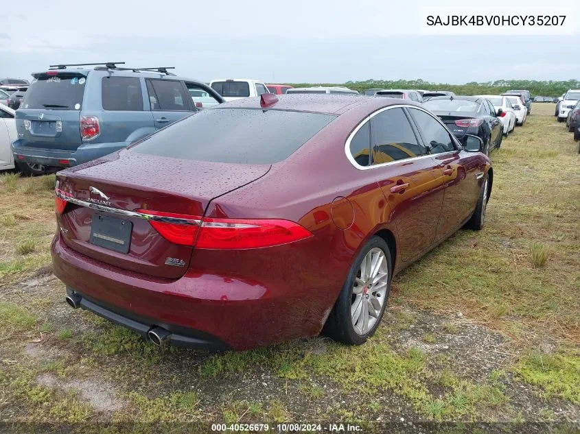 2017 Jaguar Xf Prestige VIN: SAJBK4BV0HCY35207 Lot: 40526679