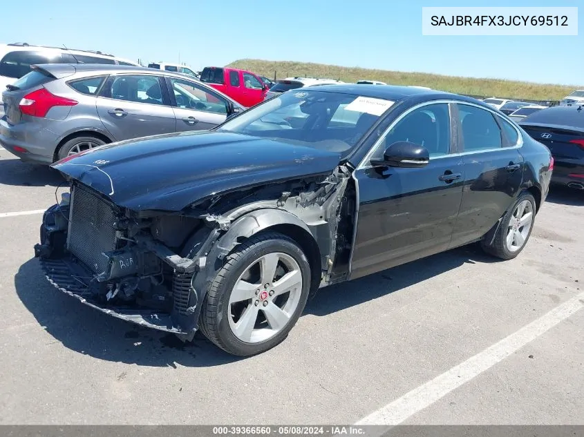 2018 Jaguar Xf 25T VIN: SAJBR4FX3JCY69512 Lot: 39366560