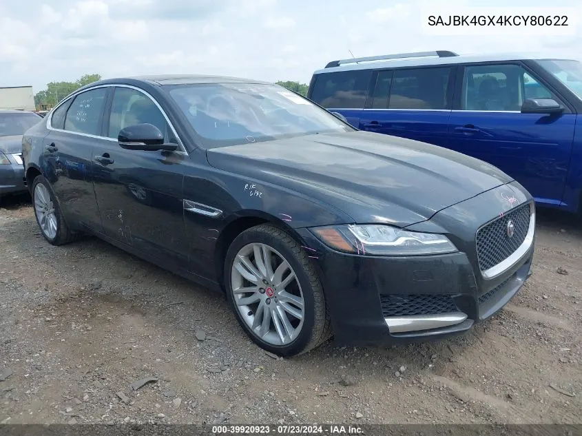 SAJBK4GX4KCY80622 2019 Jaguar Xf 30T Prestige