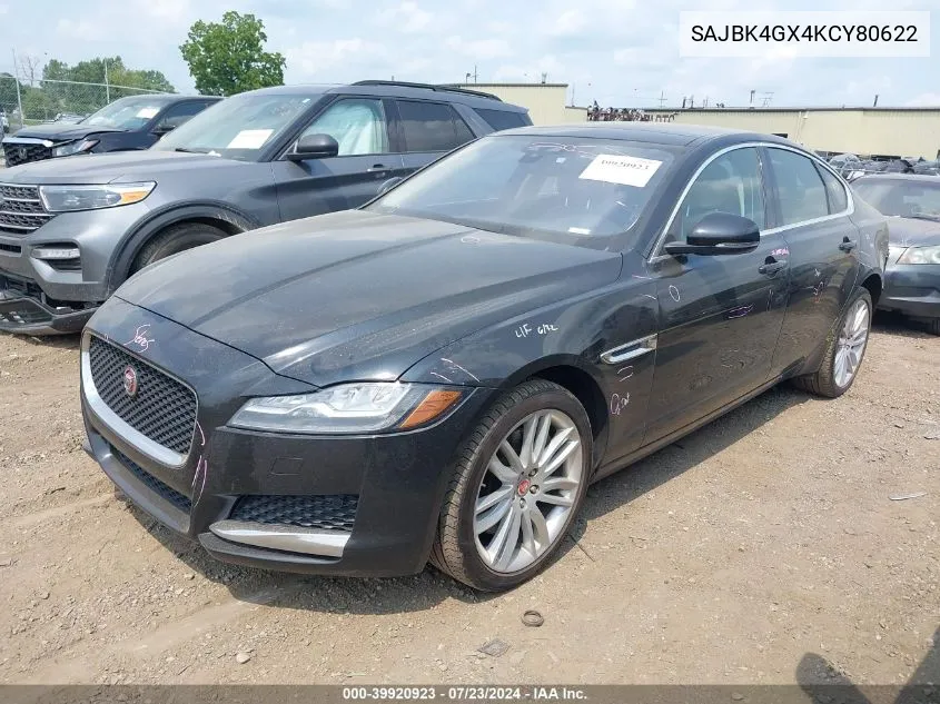 SAJBK4GX4KCY80622 2019 Jaguar Xf 30T Prestige