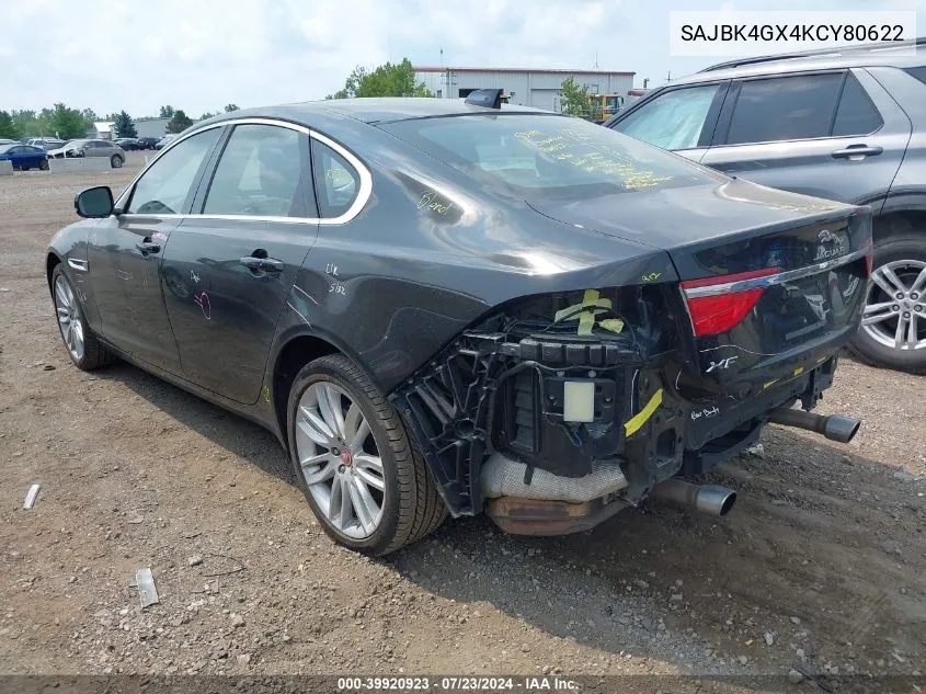 SAJBK4GX4KCY80622 2019 Jaguar Xf 30T Prestige