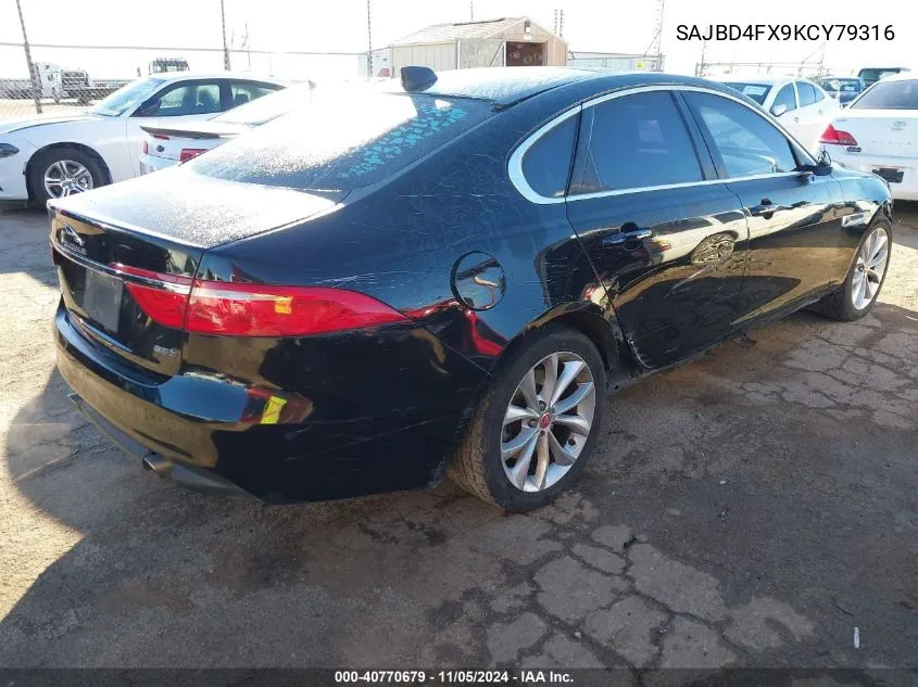 2019 Jaguar Xf 25T Premium VIN: SAJBD4FX9KCY79316 Lot: 40770679