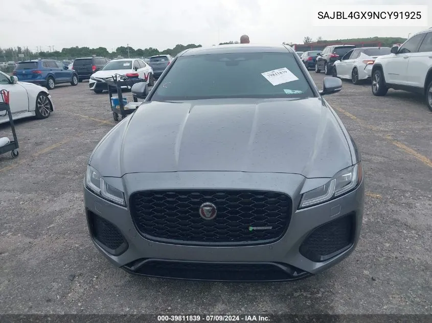 SAJBL4GX9NCY91925 2022 Jaguar Xf R-Dynamic Se P300 Awd Automatic