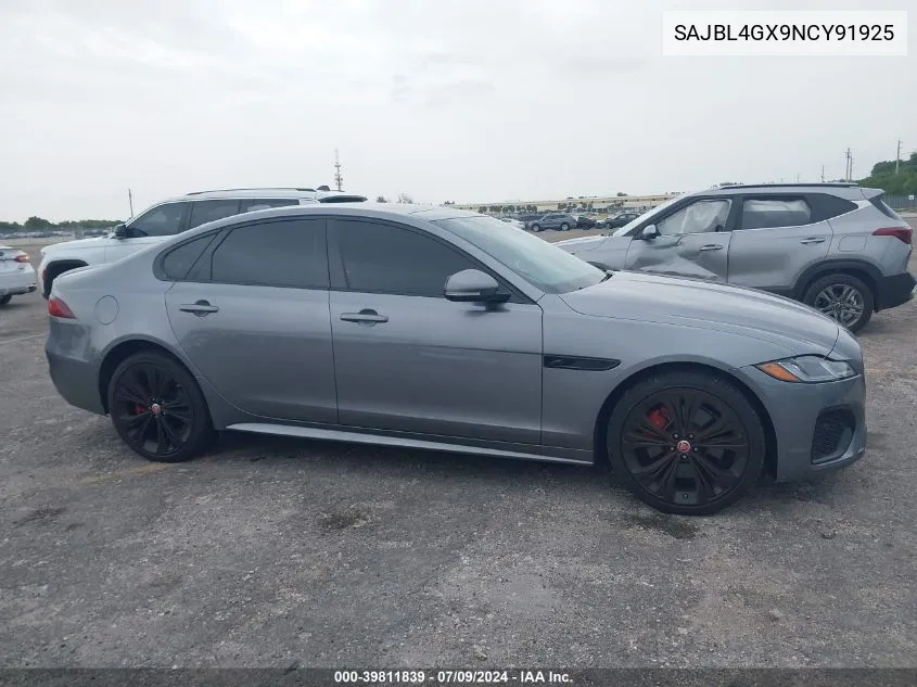 SAJBL4GX9NCY91925 2022 Jaguar Xf R-Dynamic Se P300 Awd Automatic