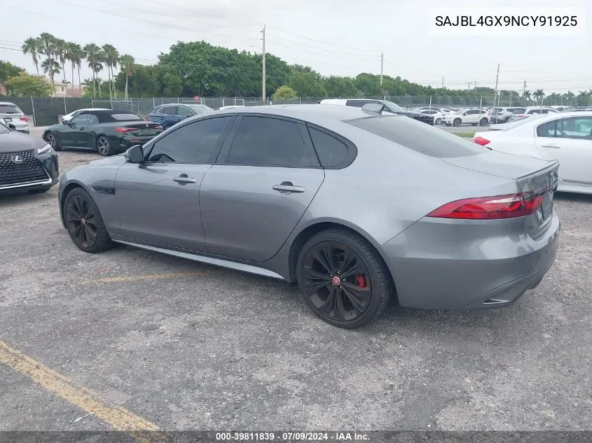 2022 Jaguar Xf R-Dynamic Se P300 Awd Automatic VIN: SAJBL4GX9NCY91925 Lot: 39811839