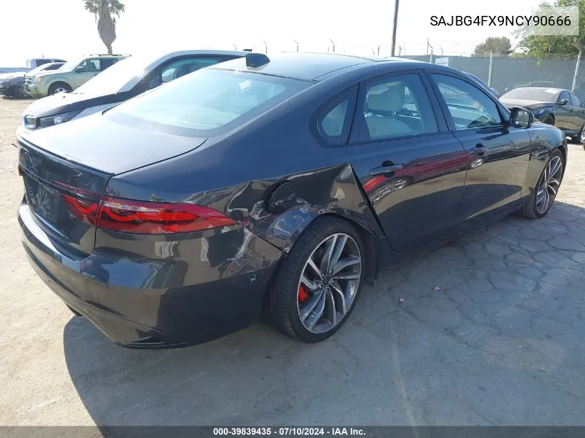 SAJBG4FX9NCY90666 2022 Jaguar Xf Se P250 Rwd Automatic